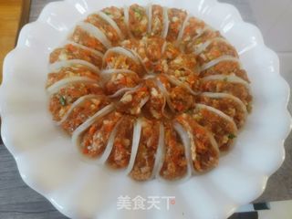 蒸蒸日上酿萝卜夹的做法步骤:9