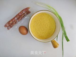 腊肠炒小米饭的做法步骤：1