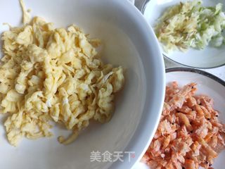 玉米面野菜鸡蛋蒸饺的做法步骤:6
