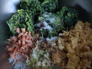 玉米面野菜鸡蛋蒸饺的做法步骤:8