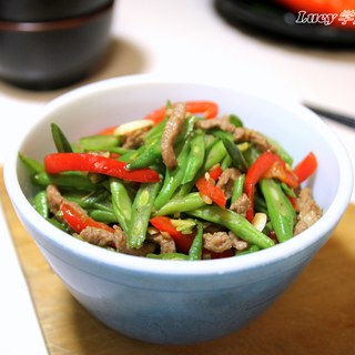四季豆炒肉丝