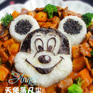 创意新派菜——米奇红烩牛肉饭