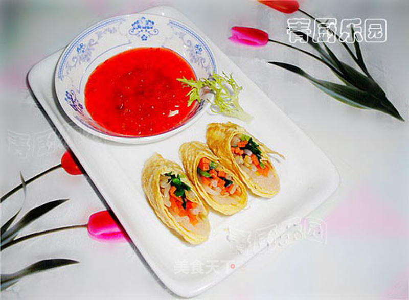 中秋佳节营养美食——三丝蛋卷