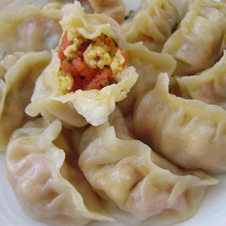 健康主食----西红柿鸡蛋蒸饺