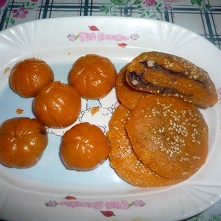 奶香南瓜豆沙饼