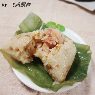 花生绿豆排骨粽子