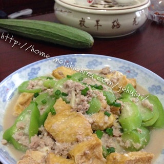 潮汕农家菜---【普宁炸豆干炒丝瓜】