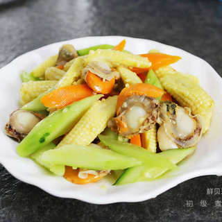 鲜贝玉米笋