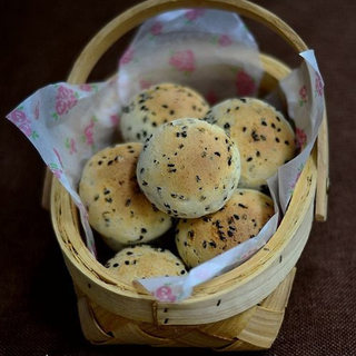 【酸奶黑芝麻麻薯面包】不会失败的零难度小点心