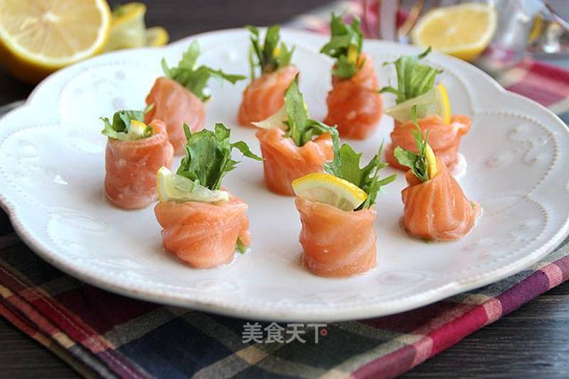 三文鱼蔬菜卷