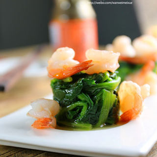 虾仁菠菜塔