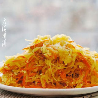 丝瓜炒胡萝卜丝