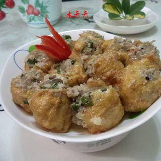 蒸粉丝酿豆腐