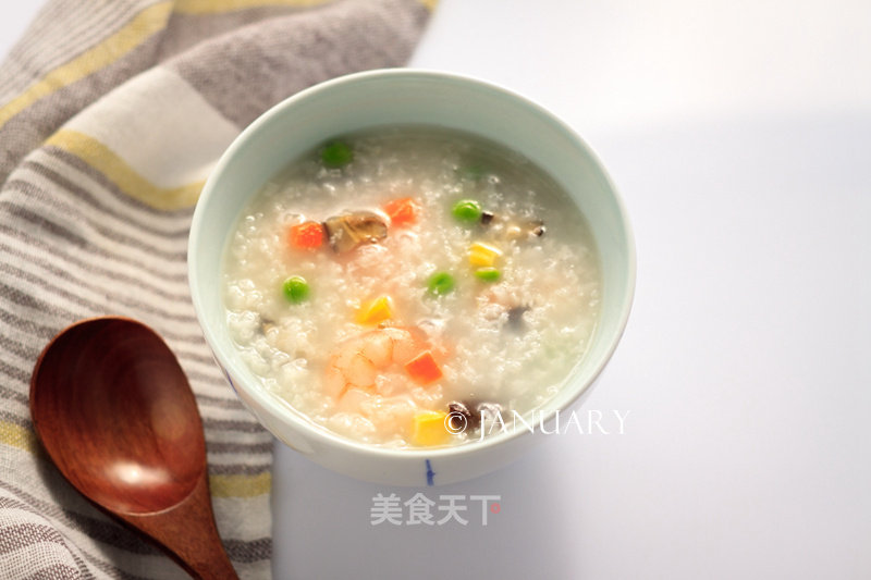 五彩虾仁粥