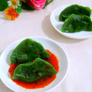彩色菠菜饺子