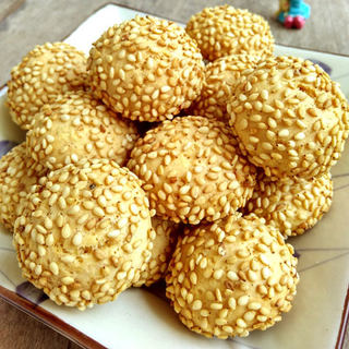 #ACA烘焙明星大赛#烤箱版老北京开口笑