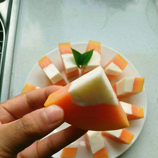 清真木瓜酸奶冻