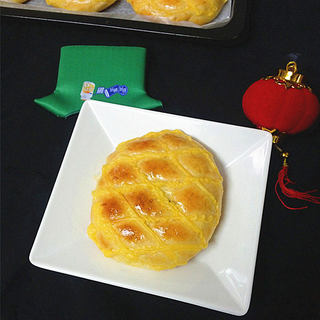 卡仕达酱网格豆沙包