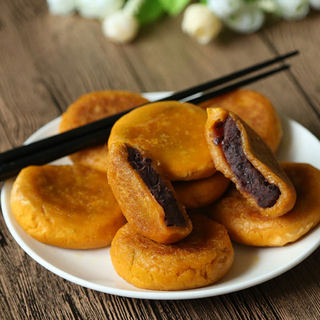 南瓜豆沙饼