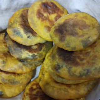 南瓜豆沙饼
