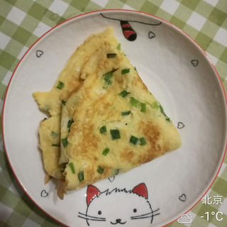 快手早餐韭菜鸡蛋饼