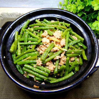沙茶肉末豆角