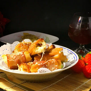 培根牙签油条