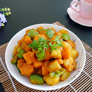 南瓜炖土豆