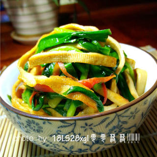 家常菜：韭菜炒豆皮