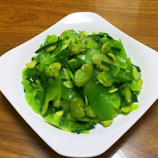 莴笋蚕豆炒韭菜