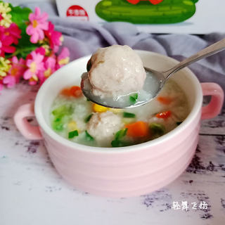 黄瓜肉丸青菜粥