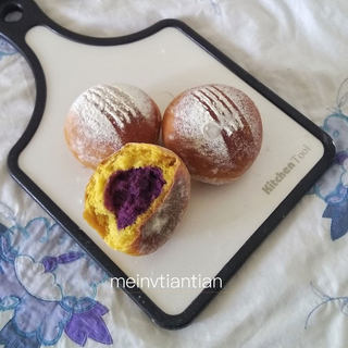 金色紫薯小面包