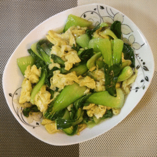 小油菜炒鸡蛋