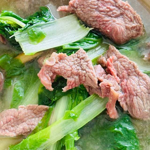 小白菜牛肉汤