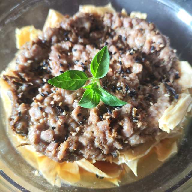 腐竹蒸肉饼