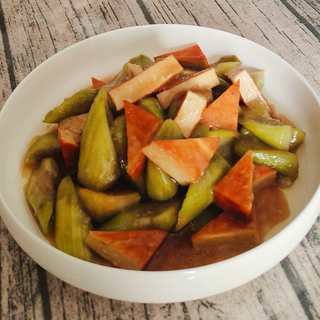 丝瓜炒豆干