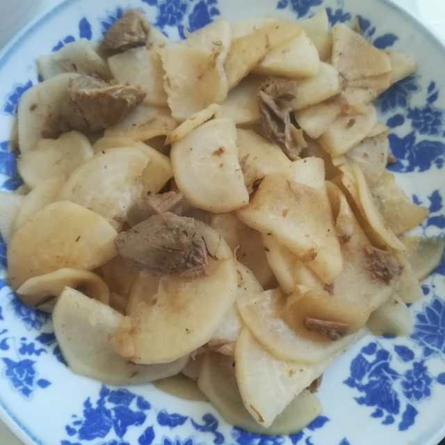 羊肉炒水萝卜